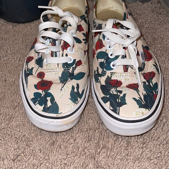 vans rose flower